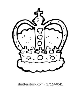 caricatura de la corona real