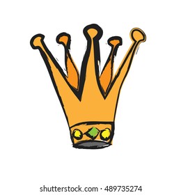  cartoon royal crown, vector illustration