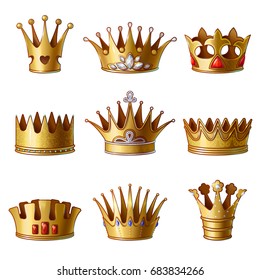 Cartoon Royal Gold Crowns Collection