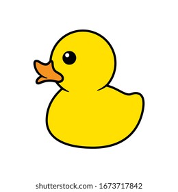 Cartoon Rubber Duck Vector Illustration