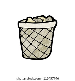 cubo de basura de dibujos animados