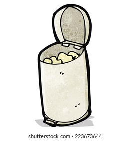 cartoon rubbish bin