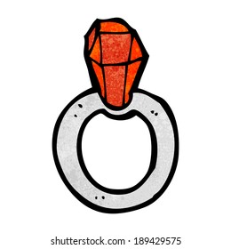 cartoon ruby ring