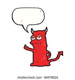 Cartoon Rude Little Devil