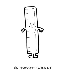 personaje de regla de caricatura