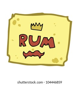 cartoon rum label