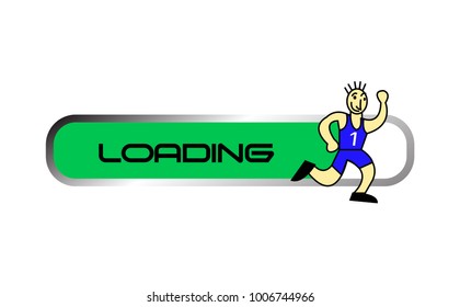 Cartoon runner loading concept