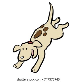 Cartoon of running dog.