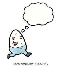 cartoon running egg