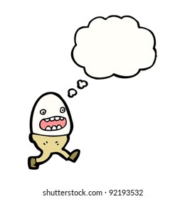 cartoon running egg