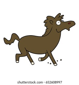 cartoon running horse