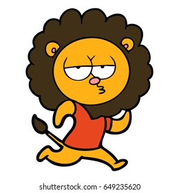 cartoon running lion