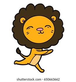 cartoon running lion