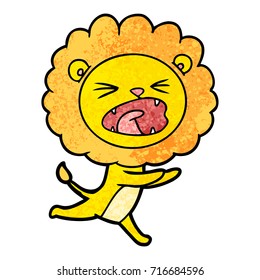 cartoon running lion