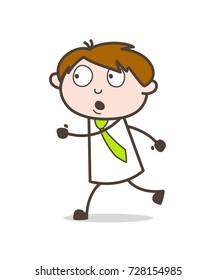 Cartoon Running Man Character Vector