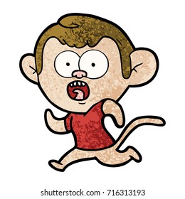 cartoon running monkey