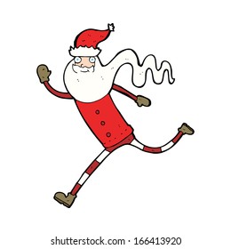 Cartoon Running Santa