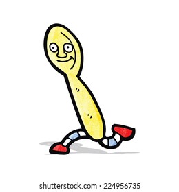 cartoon running spoon