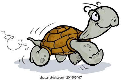 running turtle clipart