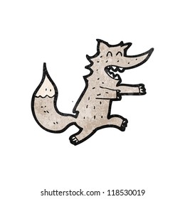 caricatura que corre como lobo