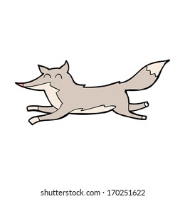 caricatura que corre como lobo