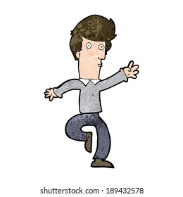 cartoon rushing man