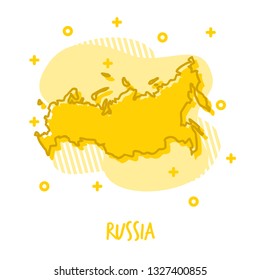 Cartoon Russia Map