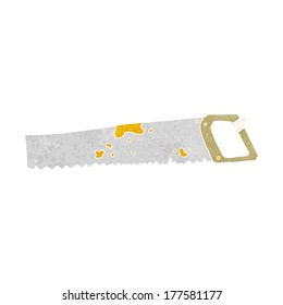 cartoon rusty old saw