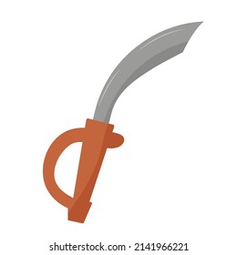 Sables de caricatura. Armamento pirata. Ilustración vectorial.