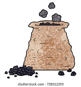 saco de caricatura de carbón