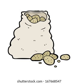 cartoon sack of potatoes