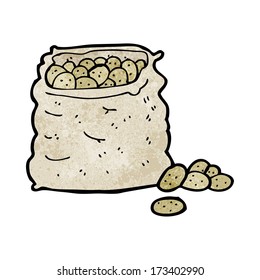 saco de caricatura de patatas