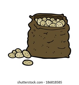 cartoon sack of potatoes