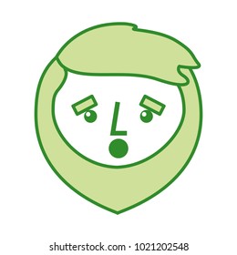 cartoon sad face man beard character