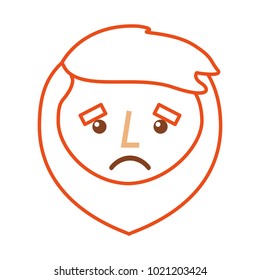 cartoon sad face man beard character