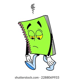 Cartoon traurige Notizhandzeichnung Vektorgrafik