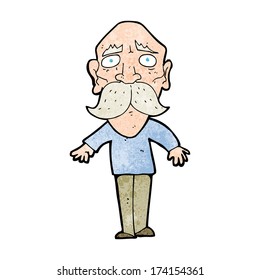 caricatura del viejo triste
