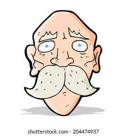 cartoon sad old man