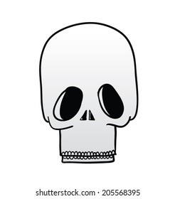 Cartoon sad skull
