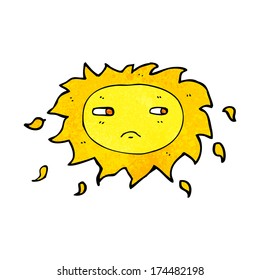 caricatura triste sol