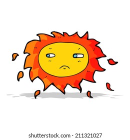 caricatura triste sol