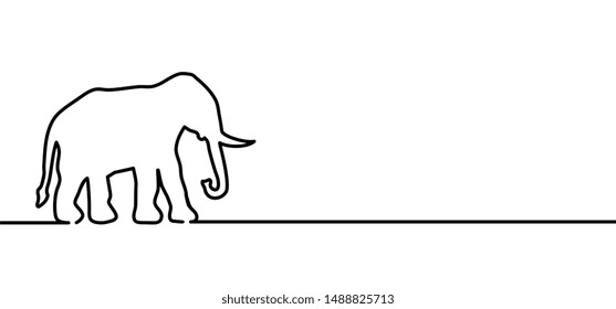 Cartoon safari sketch animal world elephant day. Elephants in wildlife reserve. Vector silhouette line pattern. African or Africa comic art symbol. Hand drawings tusks print.
