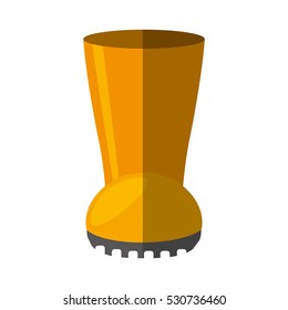 cartoon safety boot protective work shadow vector illustration eps 10