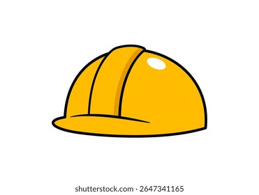 Ilustración vectorial de sombrero de seguridad de dibujos animados