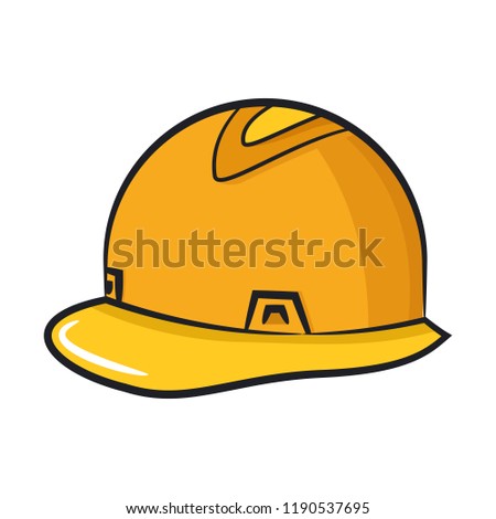 Cartoon Safety Helmet Symbol เวกเตอร์สต็อก (ปลอดค่าลิขสิทธิ์
