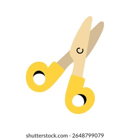 Cartoon Safety Scissors with Yellow Handles for Kids  
