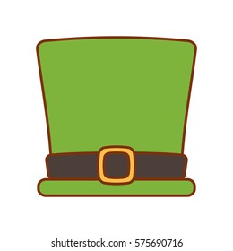 cartoon saint patrick day green hat vector illustration eps 10