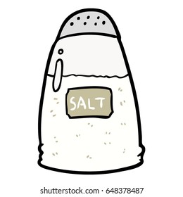 agitador de sal de dibujos animados