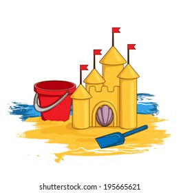 Cartoon sand castle