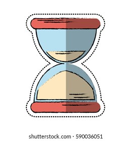 cartoon sand clock time icon